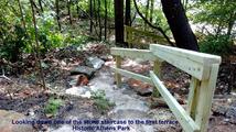 historic athens park, cotton terraces, stone staircases